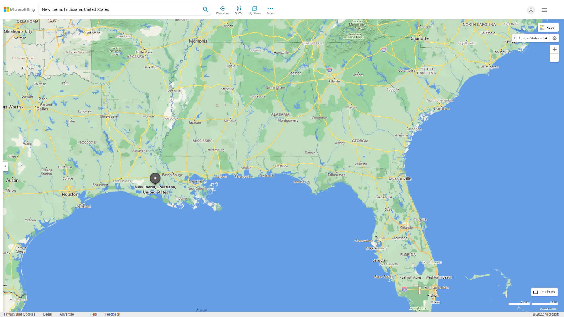 New iberia Map Louisiana